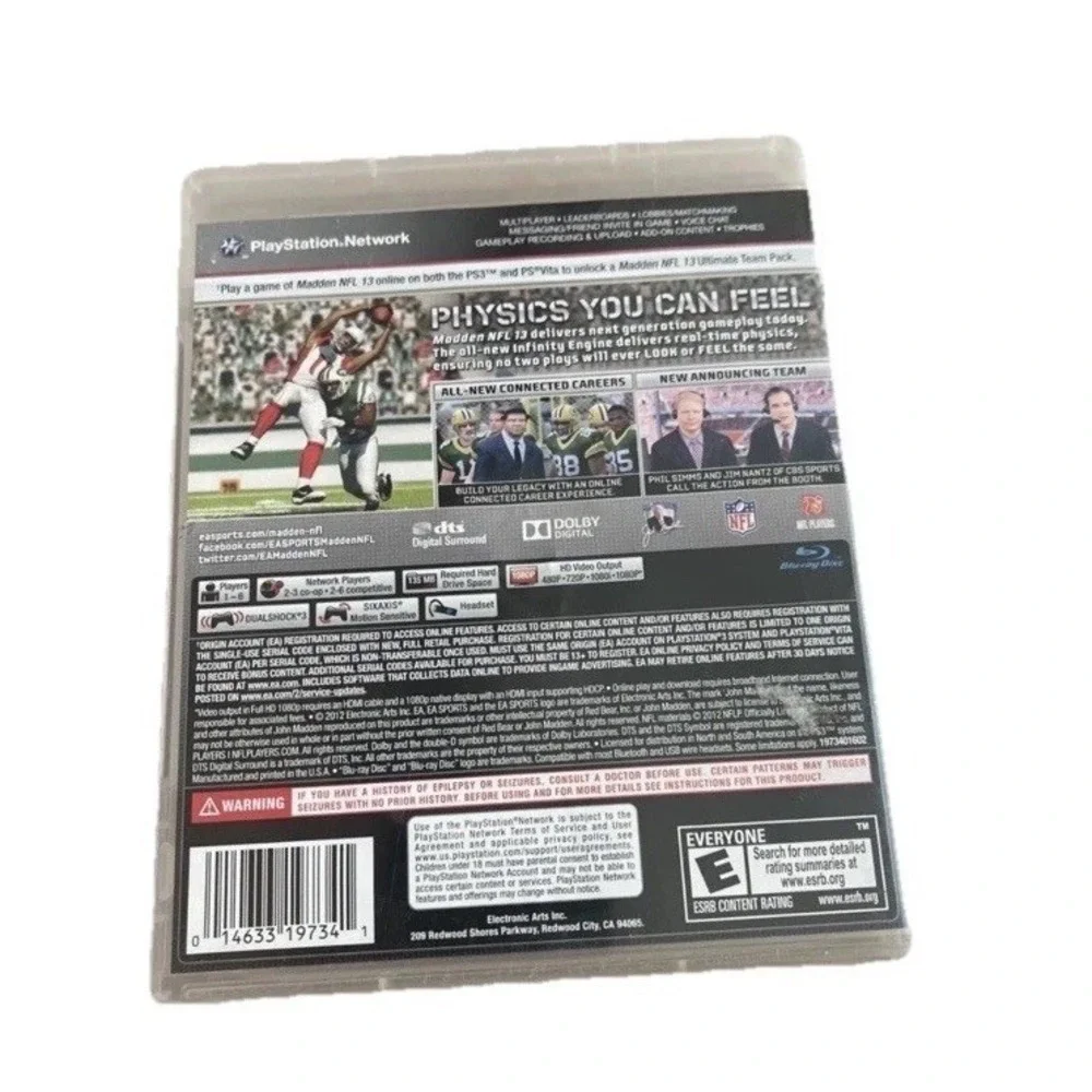 PS3 Sports Game Lot of 6 MADDEN 13 NBA‎ 14 MLB 14 FIFA 14 NHL 14 PGA TOUR 13